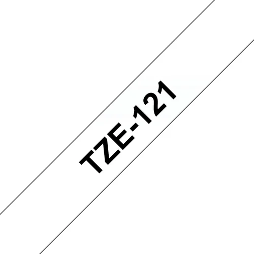 CINTA NEGRO SOBRE TRANSPARENTE 9MM X 8M
