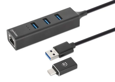 ADAPTADOR USB V3.0 USB AC A RED GB  HUB 3 PTOS