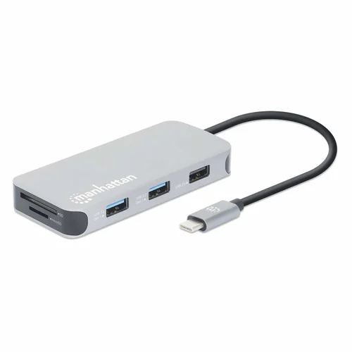 DOCKING USB-C 8PTOS HDMI USB-C PD 2 USB V3.2 USB V2.0 RED LECTOR