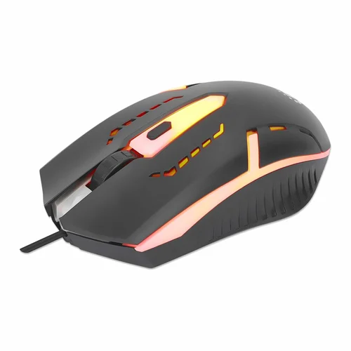 MOUSE OPTICO LUMINISCENTE RGB U SB NEGRO