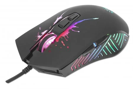 MOUSE OPTICO GAMING 7 BOTONES 7 200 DPI LED RGB NEGRO