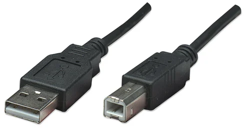 CABLE USB V2.0 A B  0.5M NEGRO