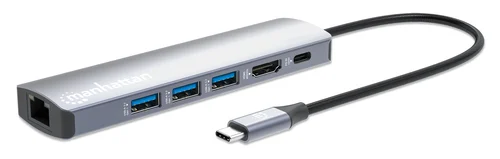 ESTACION DOCKING USB-C CON HUB 6 EN 1