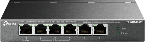 SWITCH GIGABIT DE SOBREMESA DE 6 PUERTOS CON POE DE 3 PUERTOS