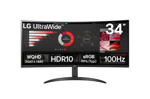 MONITOR ULTRAWIDE QHD CURVO 34IN 3440 X 1440 21:9 5 MS