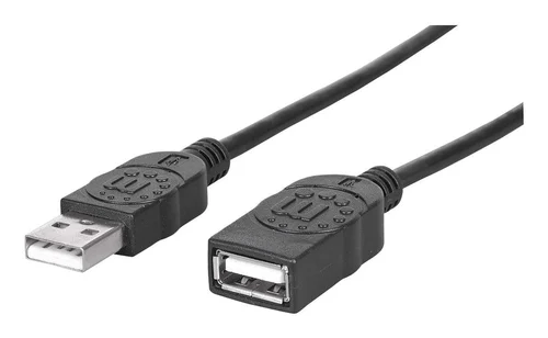 CABLE EXTENSION USB V2.0 TIPO A 1.8M NEGRO