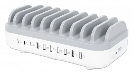 ESTACION DE CARGA 10 PTOS 7 USB 3 USB-C 120W