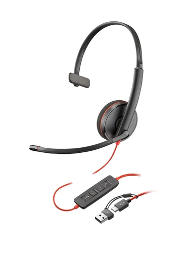 HP POLY BLACKWIRE 3210 MONO USB-C HEADSET USB-C/A ADPTR (BULK)