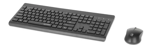 TECLADO Y MOUSE OPTICO INALAMBR 2.4G NEGRO COMBO