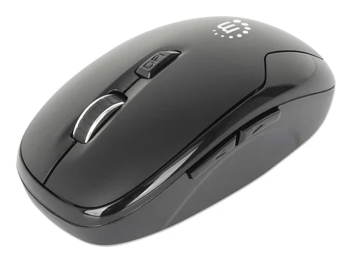 MOUSE OPTICO INALAMBRICO 6 BOTONES DIESTRO 2.4G NEGRO