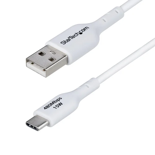 CABLE CARGADOR USB-A A USB-C 1M – USB-A A USB TIPO C BLANCO
