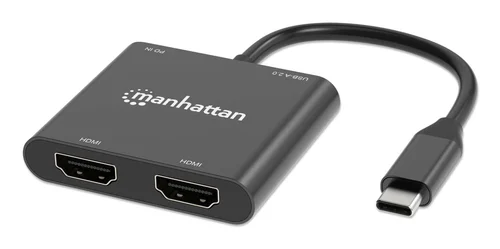ADAPTADOR DE USB-C PD A MONITOR DUAL-HDMI PARA LAPTOP Y TABLET