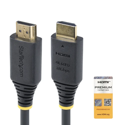 CABLE HDMI CERTIFICADO PREMIUM DE ALTA VELOCIDAD 50CM 4K60