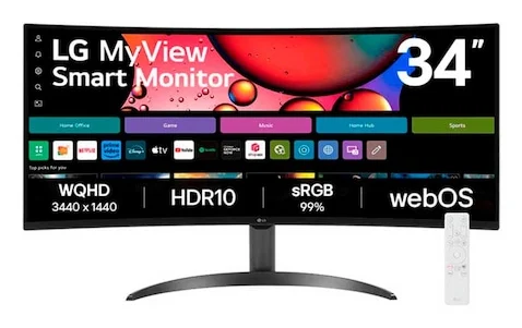 MONITOR SMART LG 34 PULGADAS WQHD CURVO 3440X1440 100 HZ WEBOS