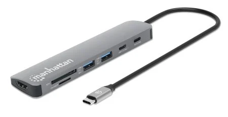 DOCKING STATION USB-C 7 PUERTO HDMI 4K 2XUSB-A USB-C DATOS PD