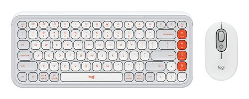 KIT TECLADO Y MOUSE LOGITECH POP ICON OFF-WHITE BT MULTIDISPOSIT