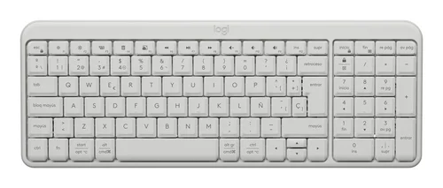 TECLADO LOGITECH K250 OFF-WHITE COMPACT BT 10MT RESISTE SALPICADUR