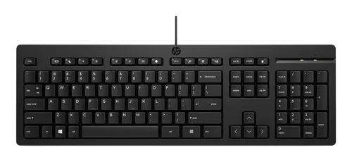 TECLADO ALAMBRICO HP 125 USB-A 180CM NEGRO 50 RECICLADO 1YW
