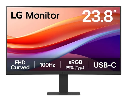MONITOR LG 24IN CURVO FHD 100 HZ USB-C