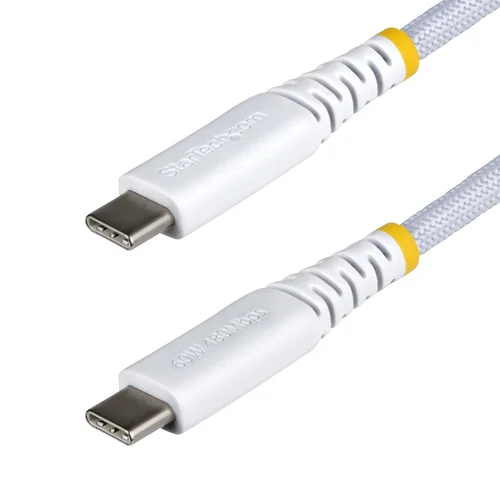 CABLE DE CARGA USB-C TRENZADO 3M USB TIPO C PD 60W 3A BLANCO