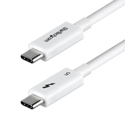 CABLE THUNDERBOLT 5 CERT DE 1M – 80GBPS – BLANCO