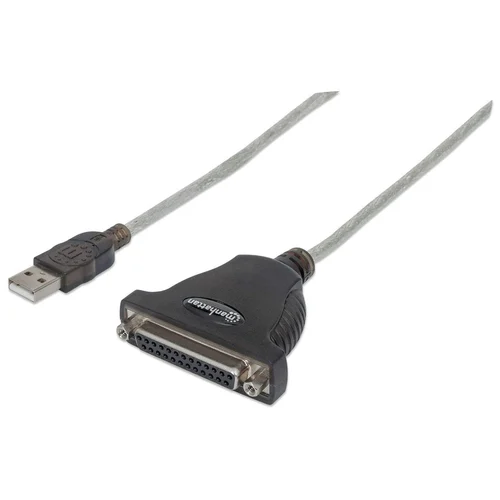 ADAPTADOR USB-A A DB25 F-F 1.8M ALTA VELOCIDAD PLATA IEEE 12MBPS