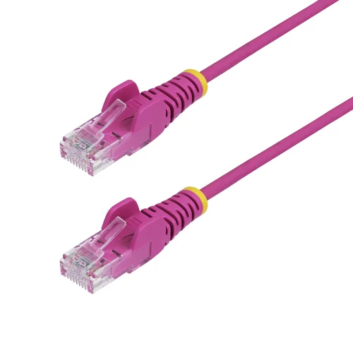 CABLE ETHERNET CAT6 DELGADO 1.5M ROSA – SNAGLESS – LSZH