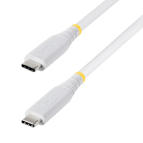 CABLE USB4 1M USB-C – 40GBPS CERTIFICADO USB-IF – BLANCO