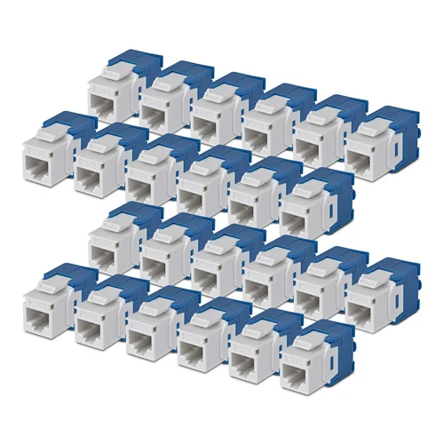 PAQUETE 24 CONECTORES KEYSTONE CAT6 180 GRADOS – BLANCO