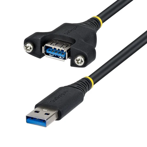 CABLE DE MONTAJE EN PANEL USB-A DE 2M – MACHO A HEMBRA