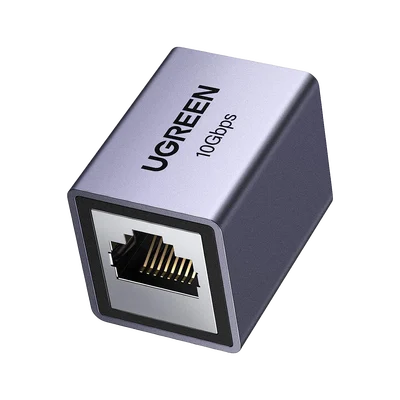 Acoplador STP (Extensor de Cable Ethernet RJ45) | 10Gbps | Blindado | Compatibilidad con Cat8 Cat7 Cat6 Cat5e | Hasta 100 Metros (328.08 Pies) | Aleación de Aluminio