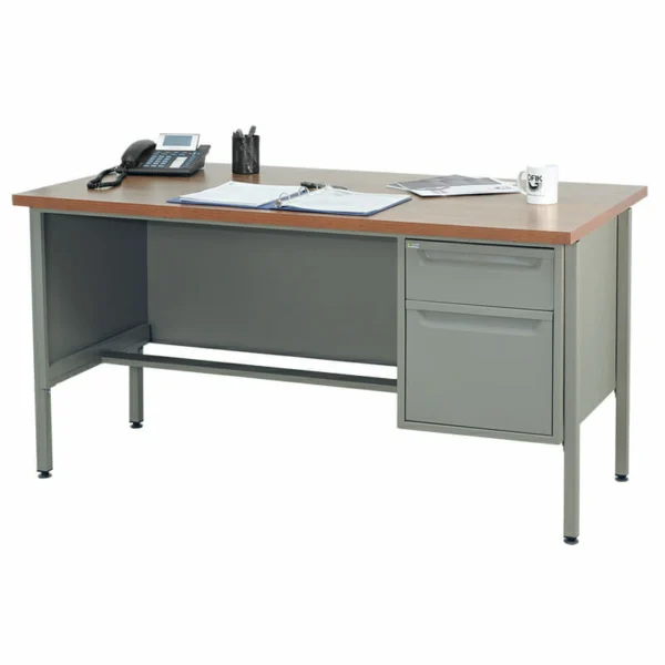 Escritorio Metálico Nova 152cm con pedestal derecho