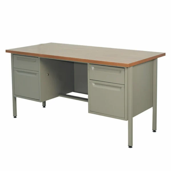 Escritorio Metálico Nova 152cm con doble pedestal