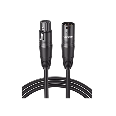 Cable para Micrófono XLR Tipo Canon Macho a Hembra | 5 Metros Plug & Play | Anti interferencias | Triple Blindaje | Alta Calidad | Color Negro
