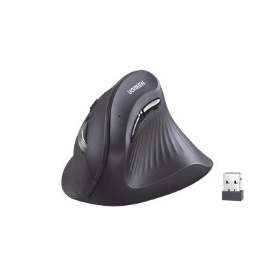 Mouse Inalámbrico en Angulo Vertical | 2.4G & Bluetooth | Conecta 3 dispositivos Simultáneamente | 4 Niveles de DPI |  Clic Silencioso | 5 botones Silenciosos | Soporta Win, Mac, Linux & Chrome.