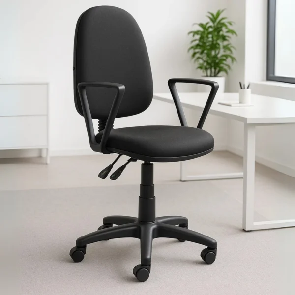 Silla Operativa Clasica 1512 Tela y Brazos Fijos