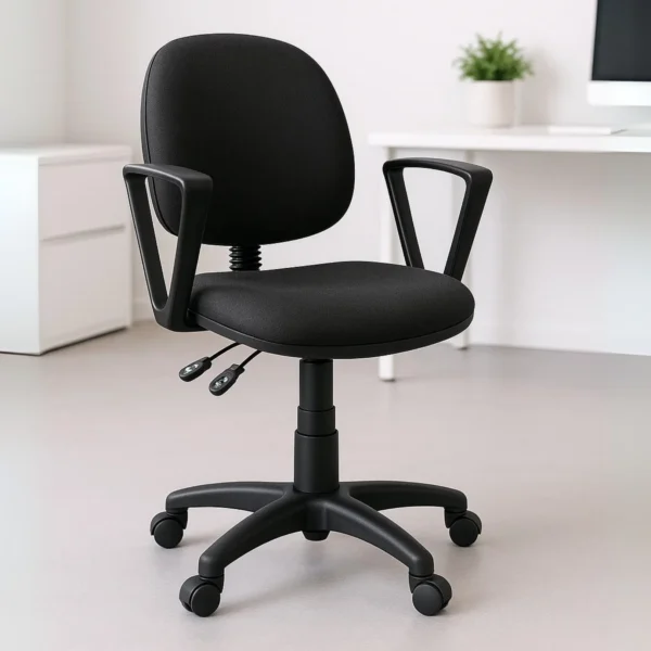 Silla Operativa Regia 1012 Tela con Respaldo Ajustable y Brazos Fijos
