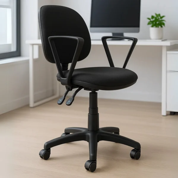 Silla Operativa Tiempo 3502 Tela con Brazos Fijos y Respaldo Bajo
