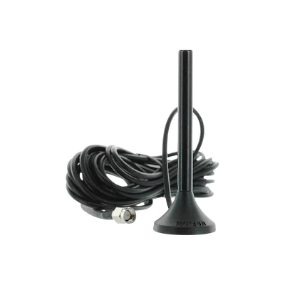 Antena Mini de Montaje Magnético, con cable RG174 y conector SMA macho | Rango de Frecuencias 700-960 MHz, 1710-2270 MHz | Ganancia Máxima 3.1 dB