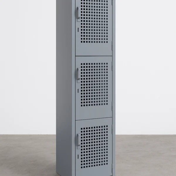 Locker 3 Puertas Perforado 1.80x38x37