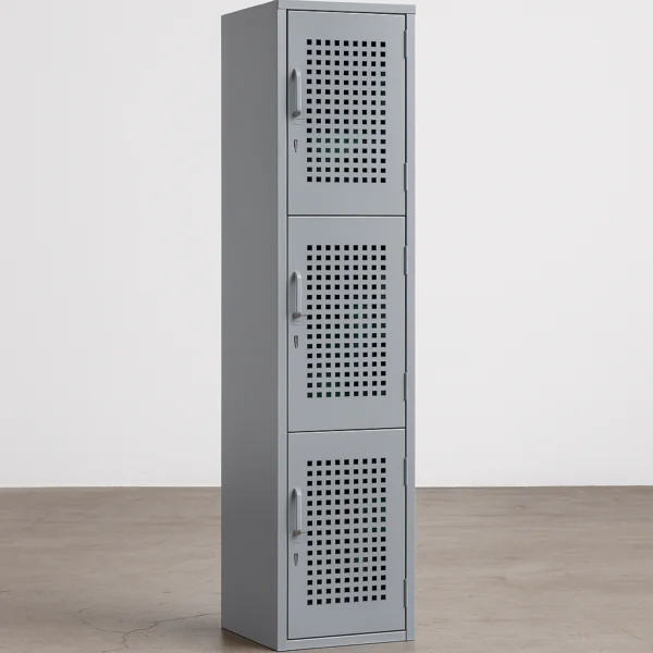 Locker 3 Puertas Perforado 1.80x38x45