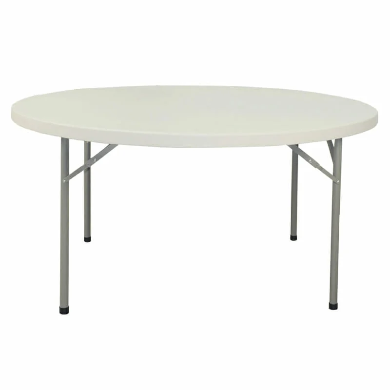 Mesa plegable ofik redonda 1.52 plastico blanco