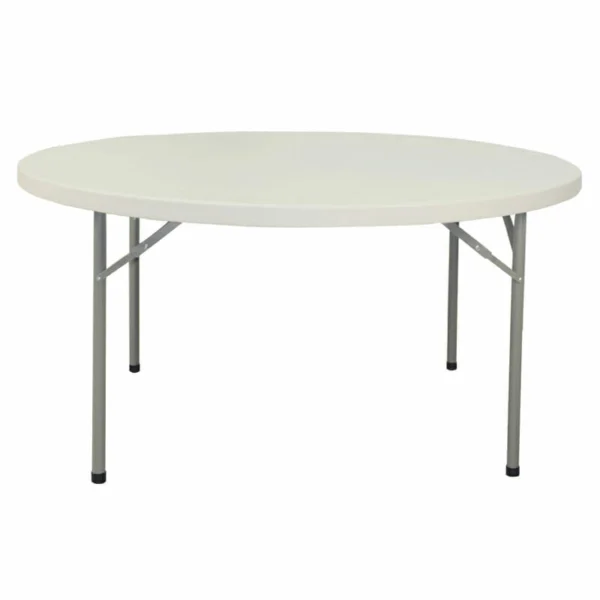 Mesa plegable ofik redonda 1.52 plastico blanco
