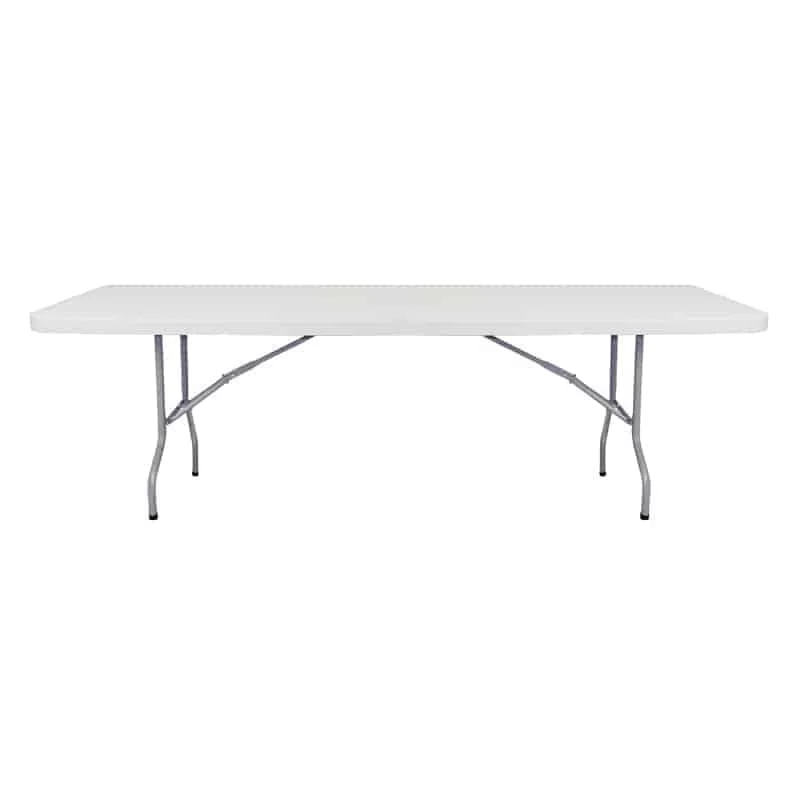 Mesa plegable rectangular ofik 2.44×76 plastico blanco
