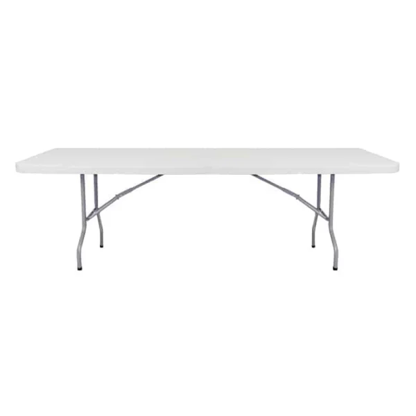 Mesa plegable rectangular ofik 2.44×76 plastico blanco