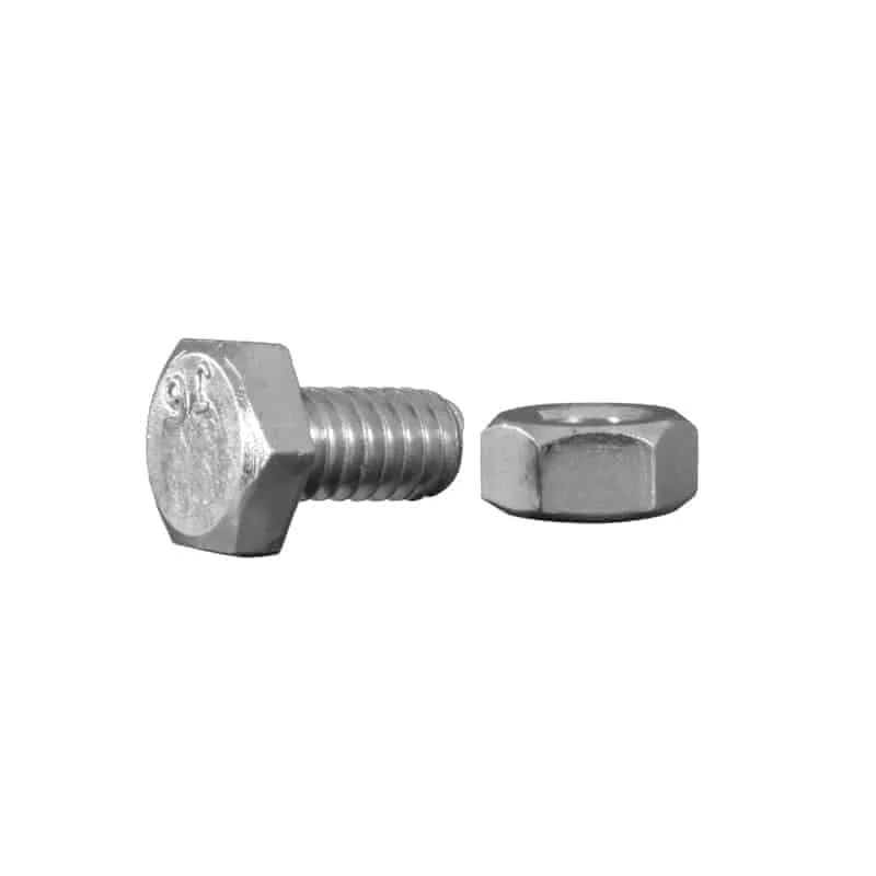 Juego de tornillo 1/4 x 1/2 hexagonal galvanizado