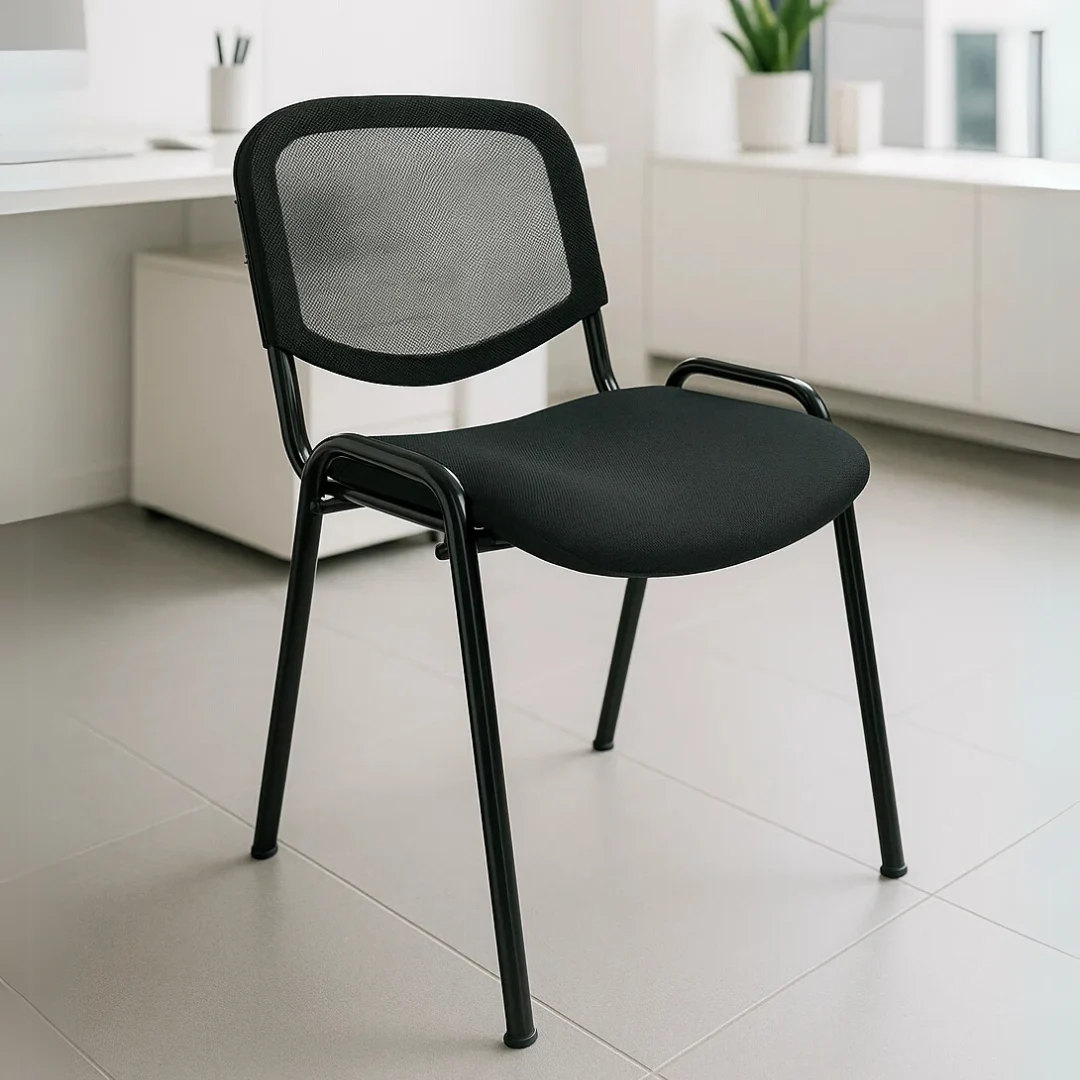 Silla de Visita Genova Mesh y Tela sin brazos