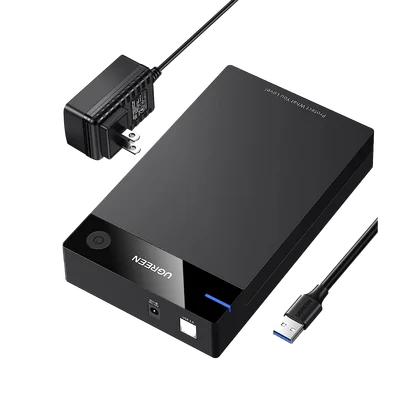 Carcasa de Disco Duro para  3.5″ y  2.5″ (Enclosure) | Con Cable USB 3.0 | Para HDD 3.5″ / SSD 2.5″ | SATA I/II/III | UASP | Hasta 16 TB | Compatible con Windows, Linux, Mac OS | No Requiere Controlador | Cable 1m | Incluye Adaptador d