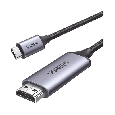 Cable USB-C 3.1 a HDMI 4K | 1.5 Metros (4.92 Pies) | Compatible con Thunderbolt 3 & 4 | Adaptador Tipo-C a HDMI | 4k@60Hz | Soporta Modo Espejo y Modo Extendido | Carcasa de Aluminio | Nylon Trenzado | Conector Niquelado | Blindaje Multicapa