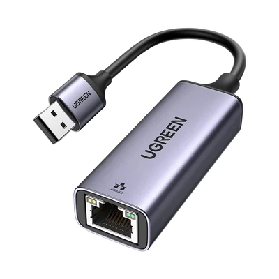 Adaptador de Red USB-A 3.0 a RJ45 /Admite 10/100/1000 Mbps / Caja de Aluminio / Longitud del cable 10 cm